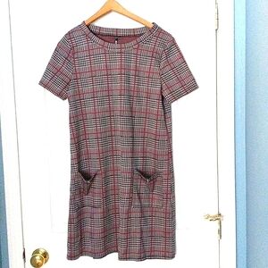 NWT Amazon Fitnexx M Plaid Preppy Dress